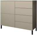 Kommode Haama Modern Grifflos Metallfüße 2 Türen Kaschmir Bild 2