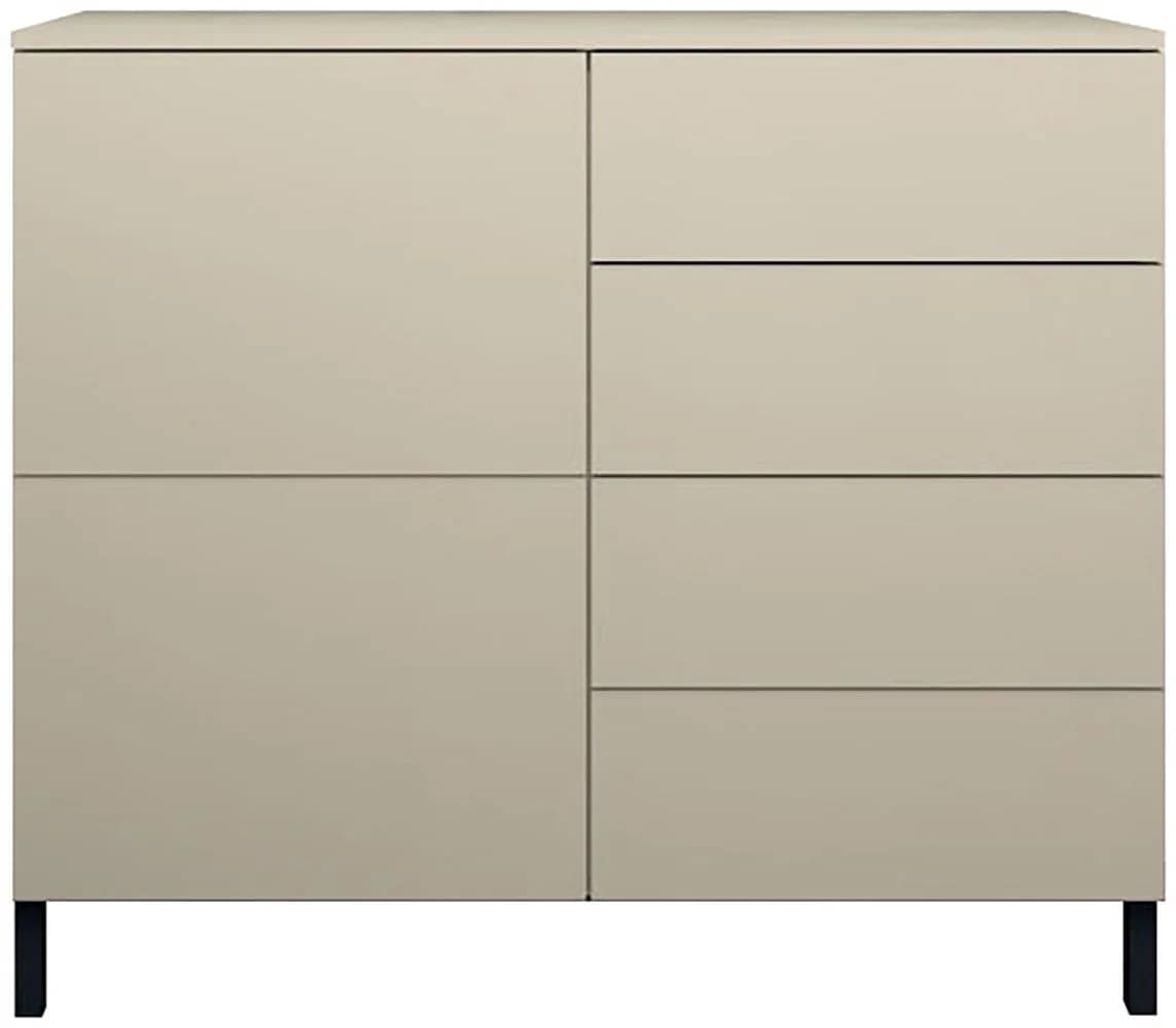 Kommode Haama Modern Grifflos Metallfüße 2 Türen Kaschmir - Bild 3