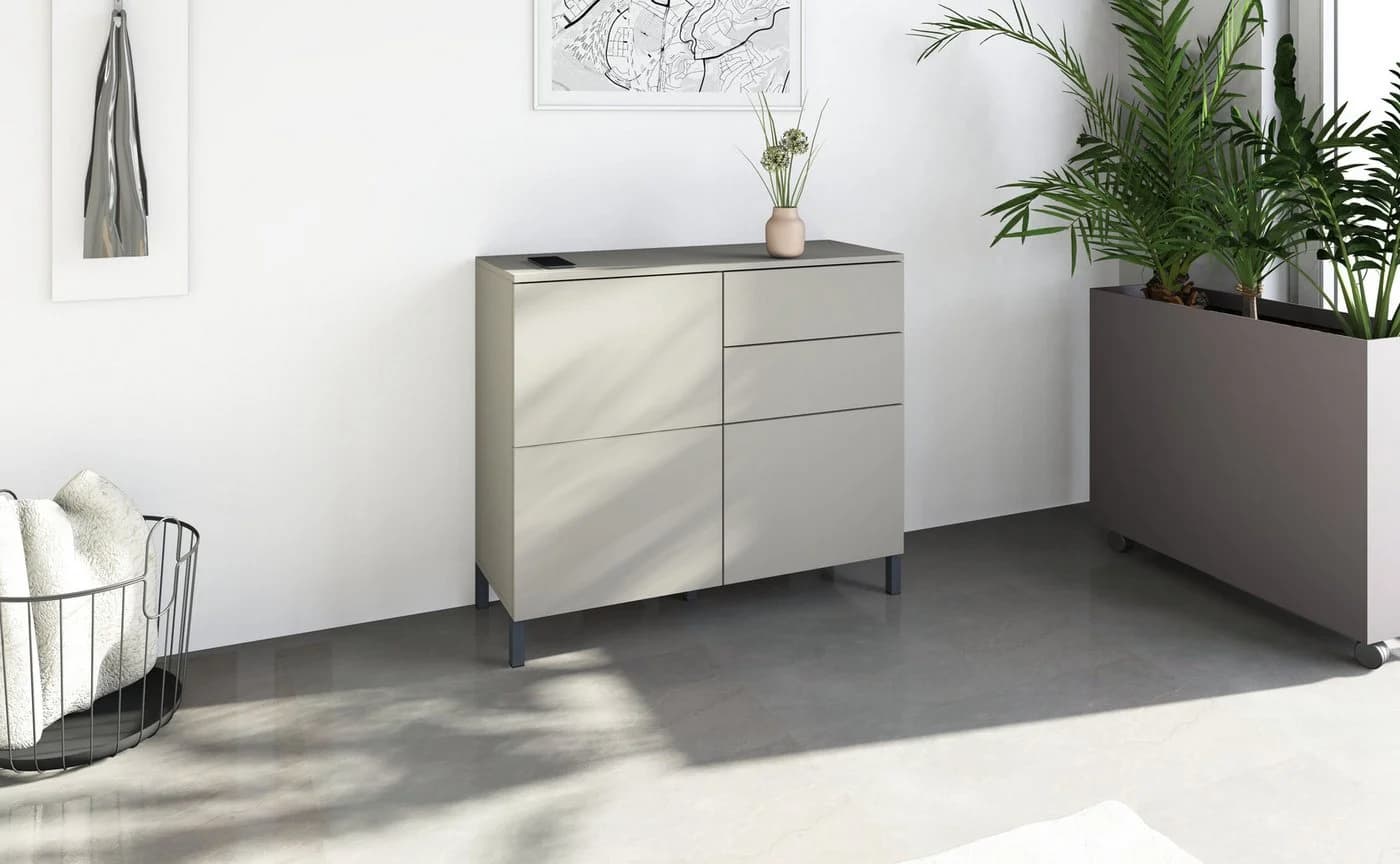 Kommode BORCHARDT MÖBEL Haama Modern Grifflos Metallfüße