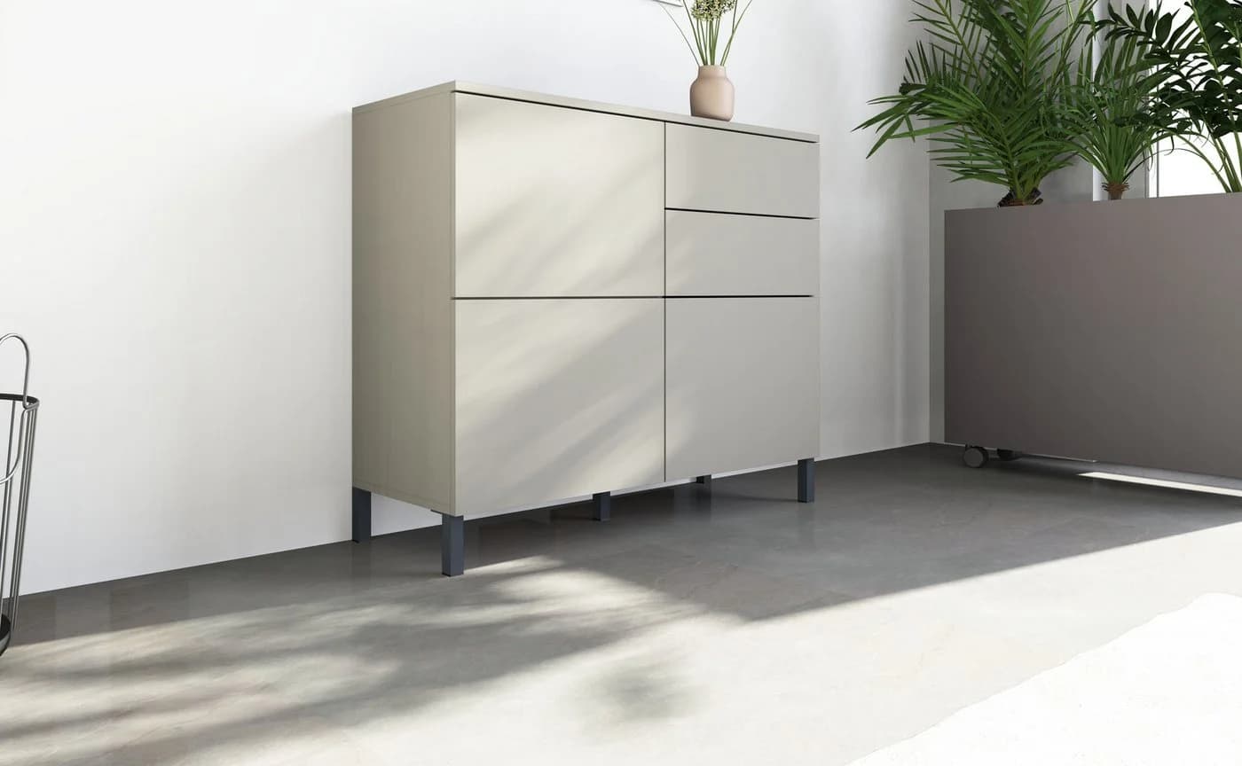 Kommode BORCHARDT MÖBEL Haama Modern Grifflos Metallfüße - Bild 3