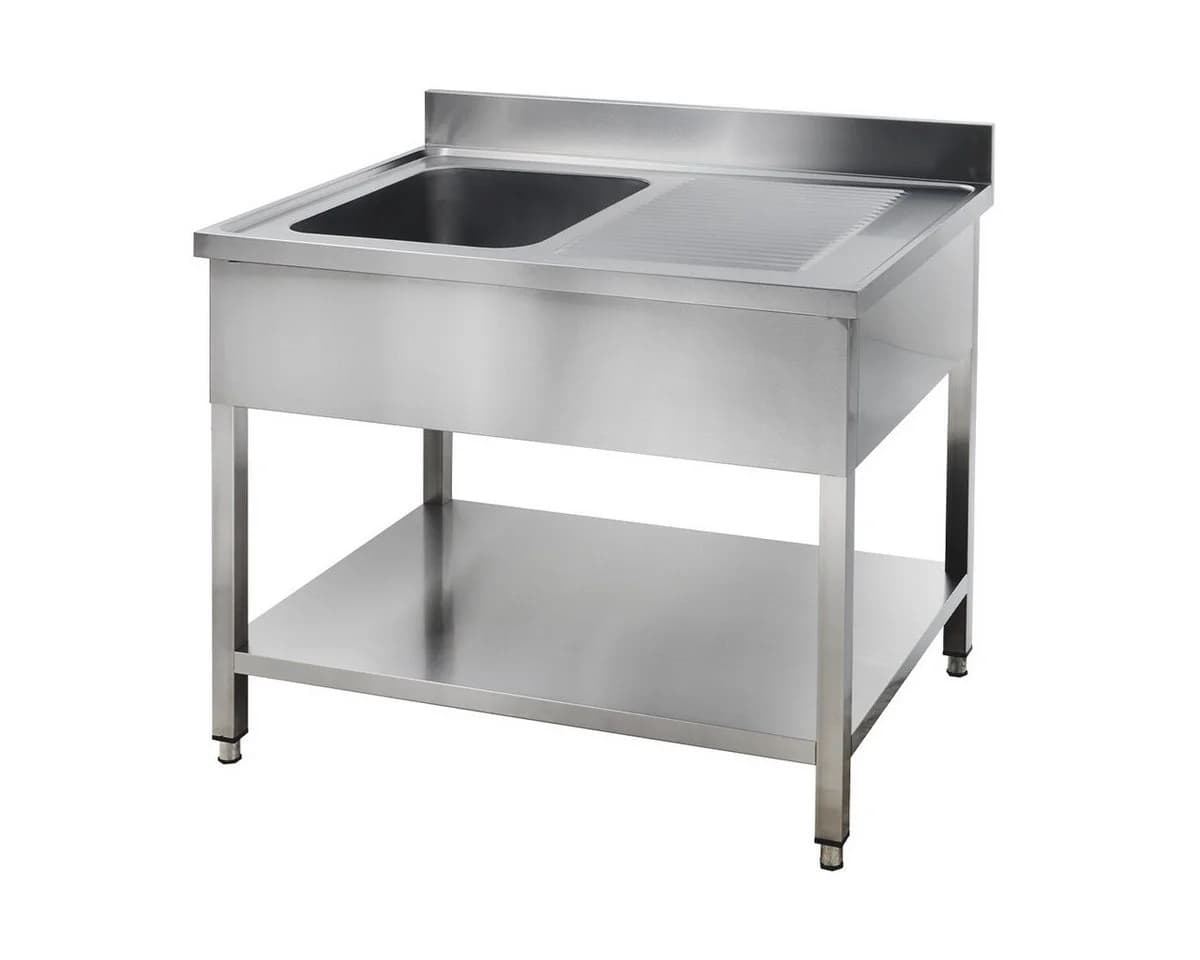 GastroHero Edelstahl Spültisch mit Becken