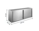 GastroHero Wandhängeschrank Edelstahl 160 cm mit Schiebetüren Bild 4