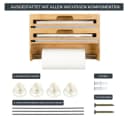 Exitoso Küchenrollenhalter Bambus 3-in-1 ohne Bohren Bild 5