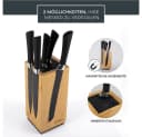 Exitoso Messerblock Bambus 360-Grad-Drehbar Magnetisch Braun Bild 1