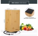 Exitoso Messerblock Bambus 360-Grad-Drehbar Magnetisch Braun Bild 3