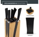 Exitoso Messerblock Bambus 360-Grad-Drehbar Magnetisch Braun Bild 5