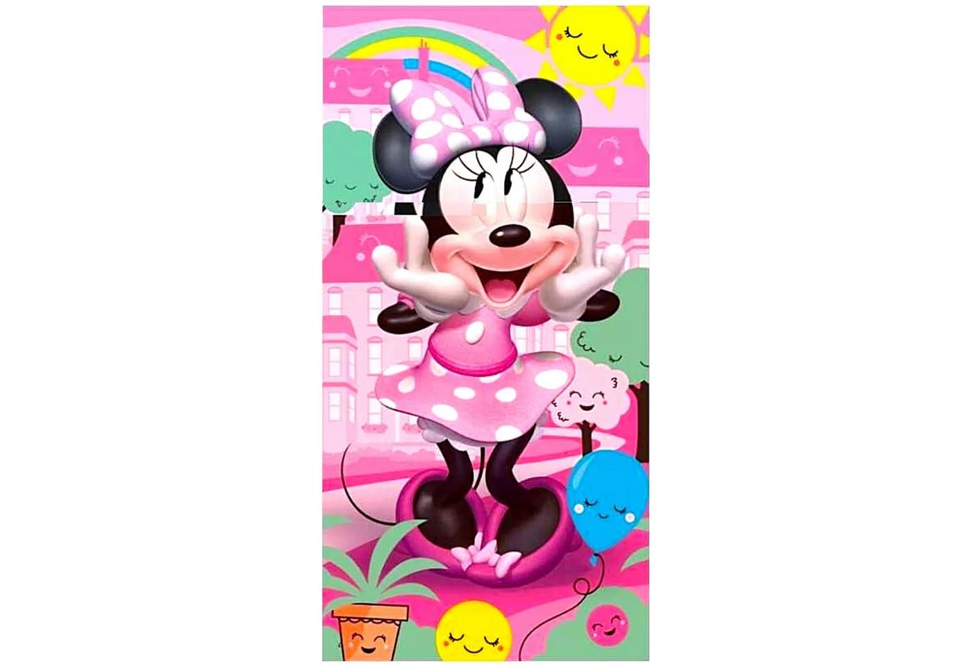 Disney Minnie Mouse Badetuch Rosa 70x140 cm Baumwolle