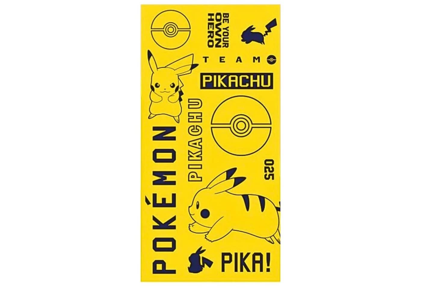POKÉMON Badetuch Pikachu 100% Baumwolle Gelb