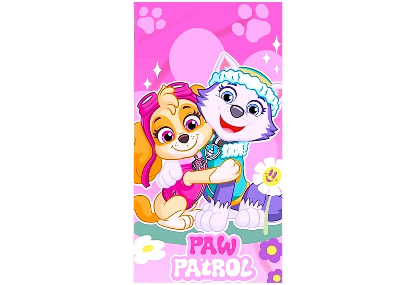 PAW PATROL Badetuch Skye & Everest Baumwolle 70 x 140 cm