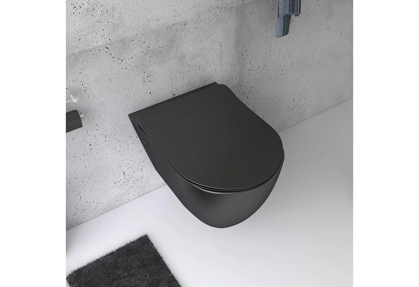 Alpenberger Tiefspül-WC Hänge-WC Set Schwarz Nano-Beschichtung - Bild 5