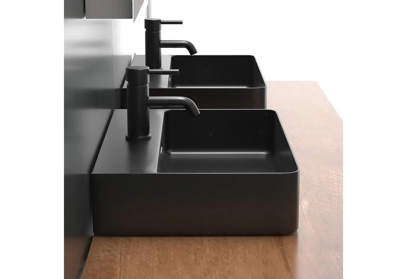 Alpenberger Aufsatzwaschbecken 60 cm Schwarz Nano - Bild 5