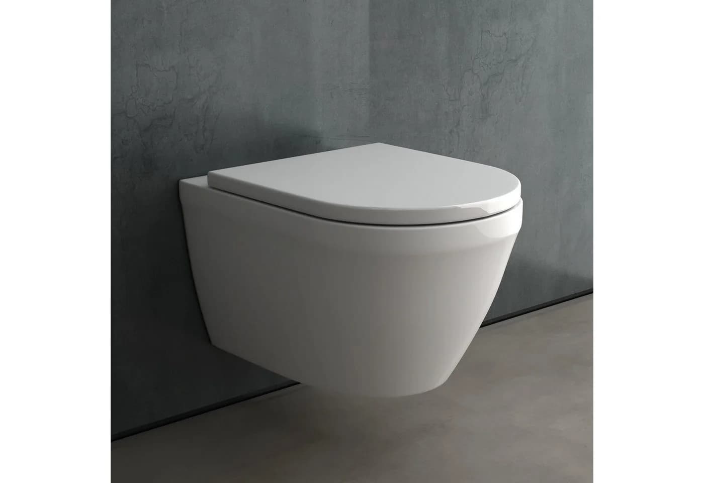Alpenberger Wand-WC Set spülrandlos mit Nano-Beschichtung und Softclose-Sitz