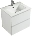 Alpenberger Waschtisch Weiß Keramik Aufsatzwaschbecken mit Unterschrank Bild 2