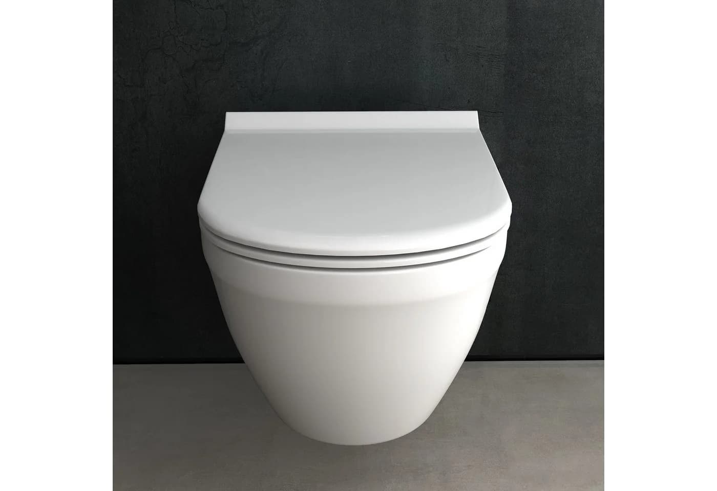 Alpenberger WC-Komplettset - Toilette mit Spülkasten - Vorwandelement WC Set Komplett Geberit, Wandmontage, Spülrandloses WC Wand WC Spülrandlos, Hänge WC mit WC Sitz mit Absenkautomatik - Bild 3