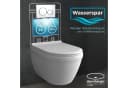Alpenberger WC-Komplettset - Toilette mit Spülkasten - Vorwandelement WC Set Komplett Geberit, Wandmontage, Spülrandloses WC Wand WC Spülrandlos, Hänge WC mit WC Sitz mit Absenkautomatik Bild 5