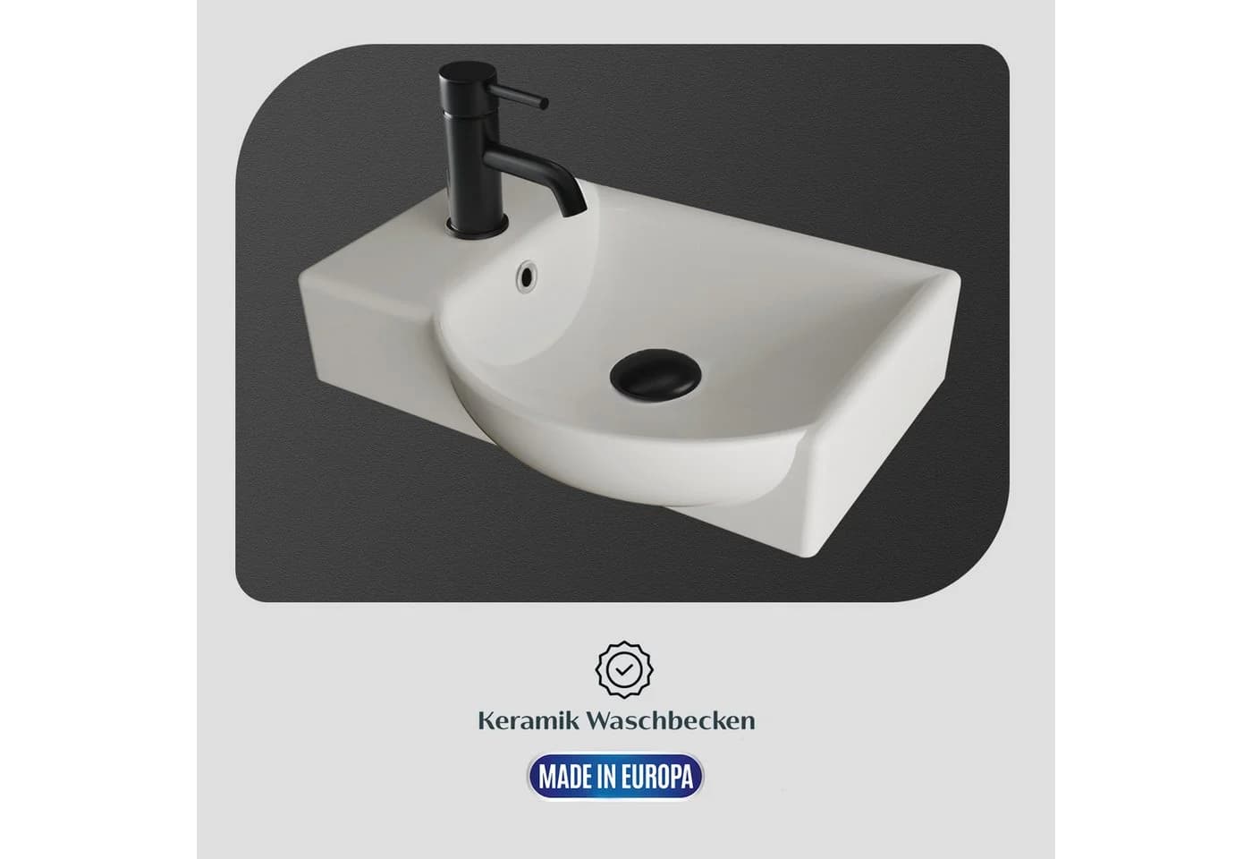 Alpenberger Badmöbel-Set 45 cm mit Softclose und Keramikwaschbecken - Bild 5