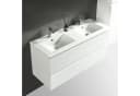 Alpenberger Badezimmer-Set Doppelwaschtisch 120 cm Weiß Glänzend Bild 2