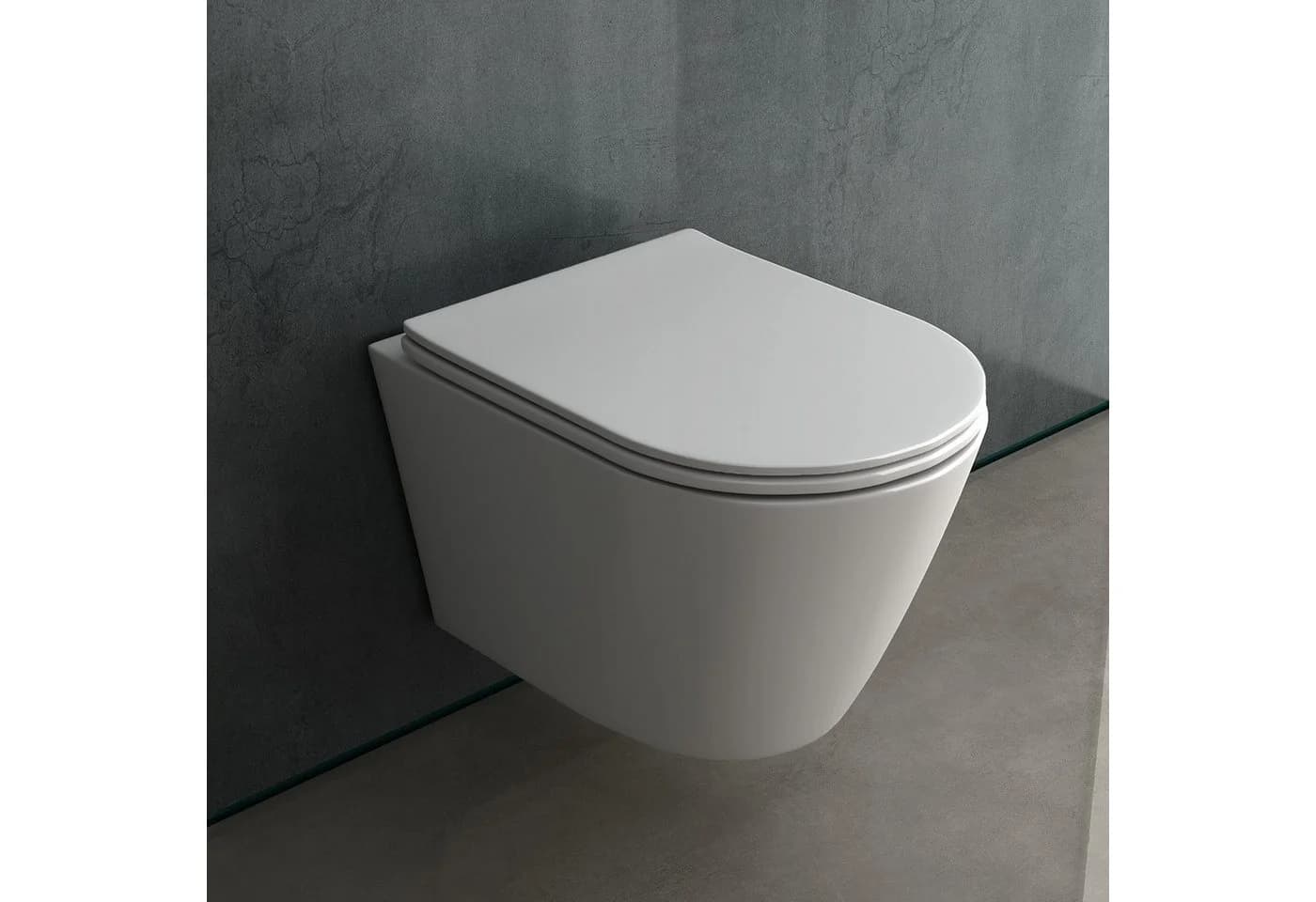 Alpenberger Spülrandloses WC Komplettset Weiß