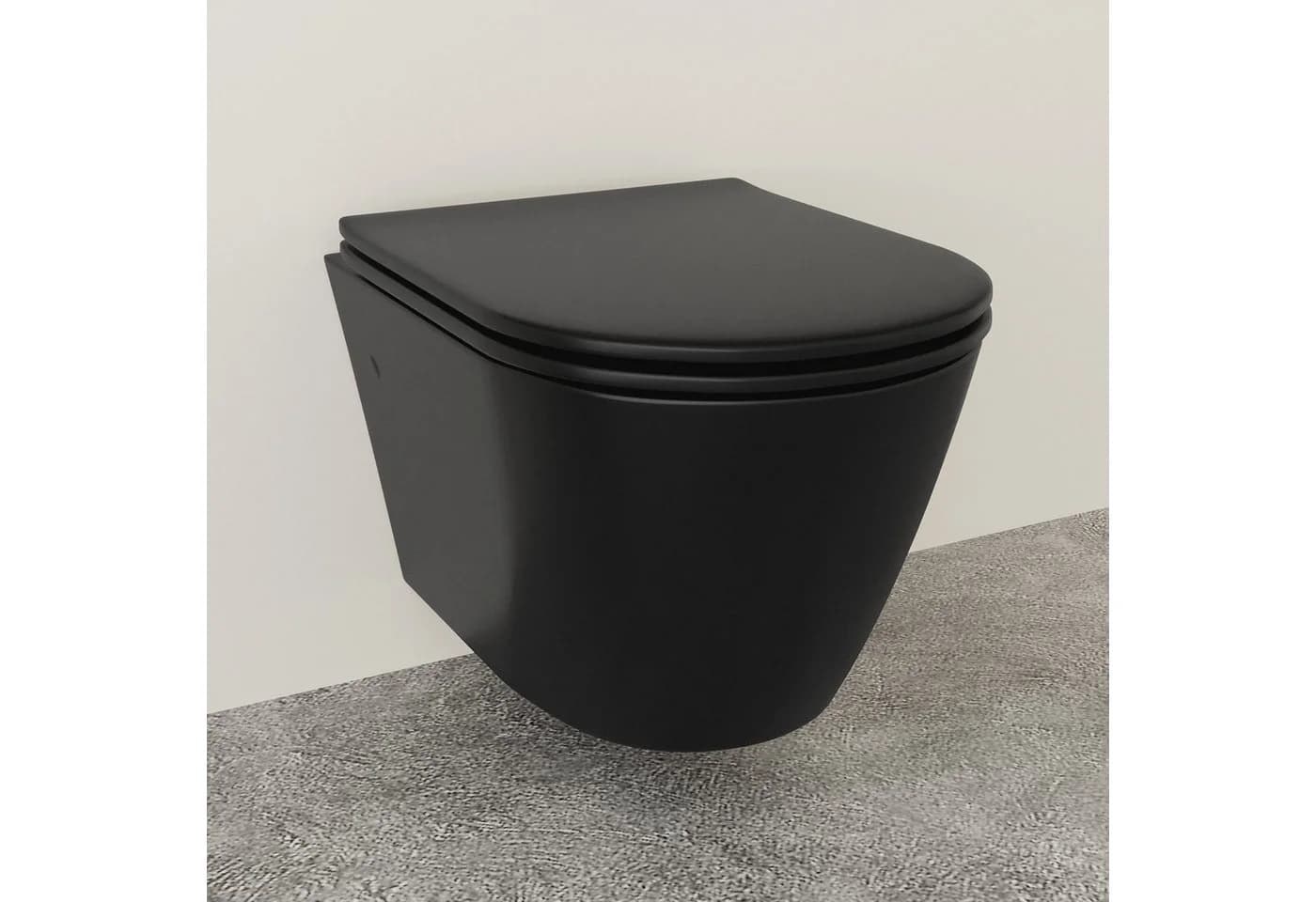 Alpenberger WC-Komplettset Spülrandloses WC Schwarz Nano-Beschichtung - Bild 2
