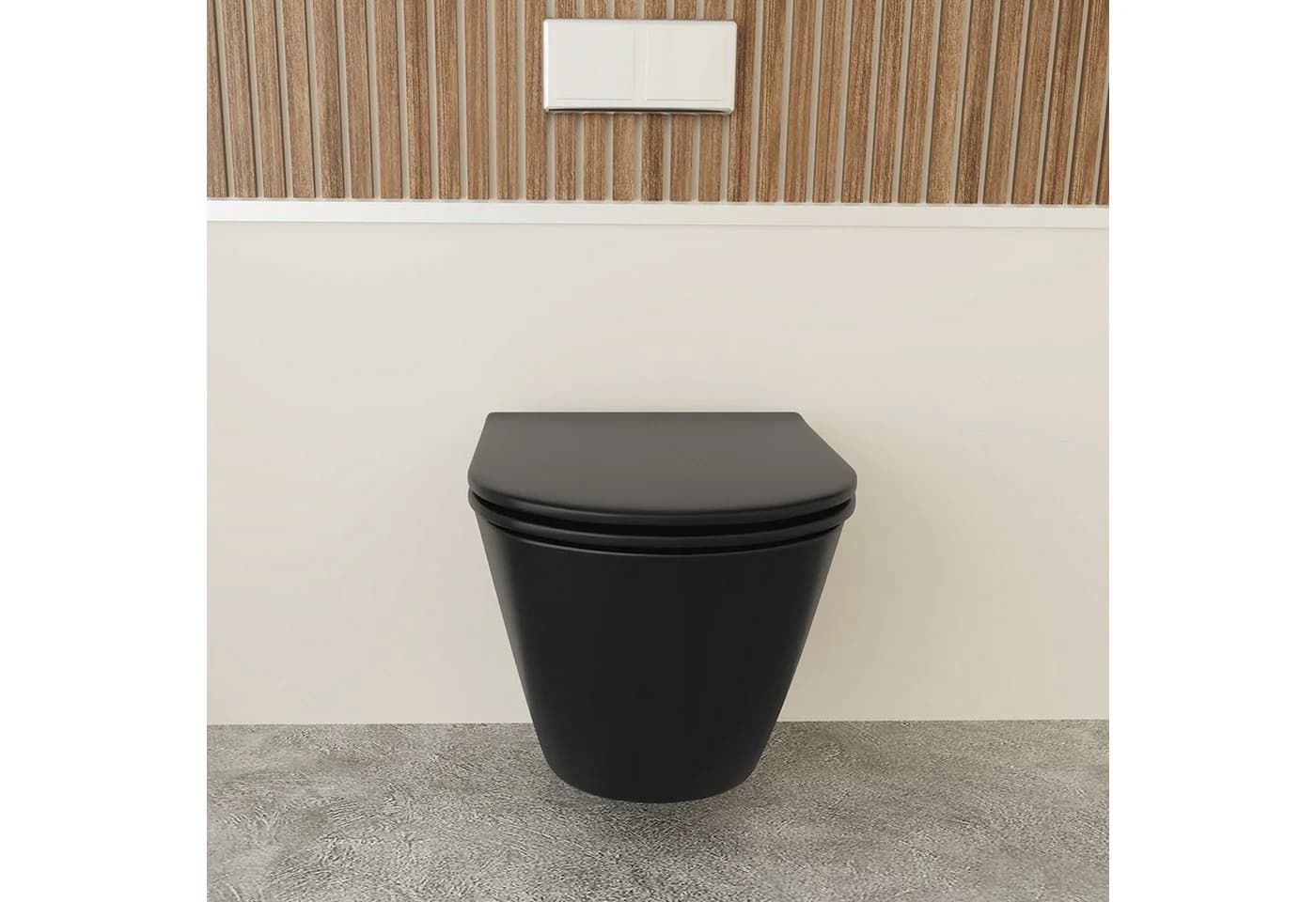 Alpenberger WC-Komplettset Spülrandloses WC Schwarz Nano-Beschichtung - Bild 3