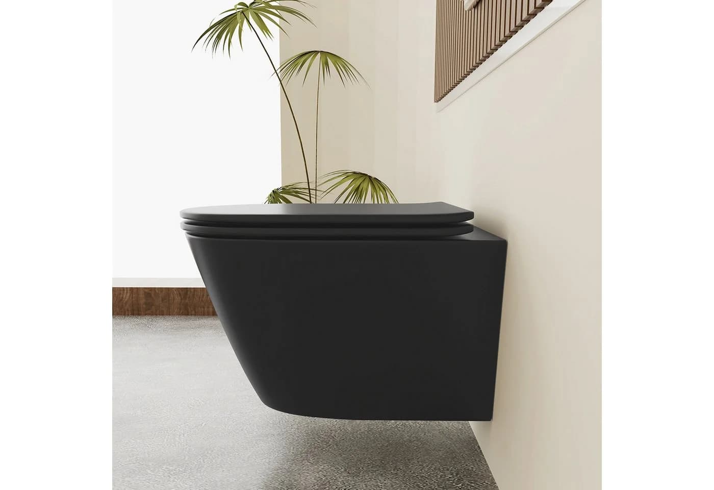 Alpenberger WC-Komplettset Spülrandloses WC Schwarz Nano-Beschichtung - Bild 4