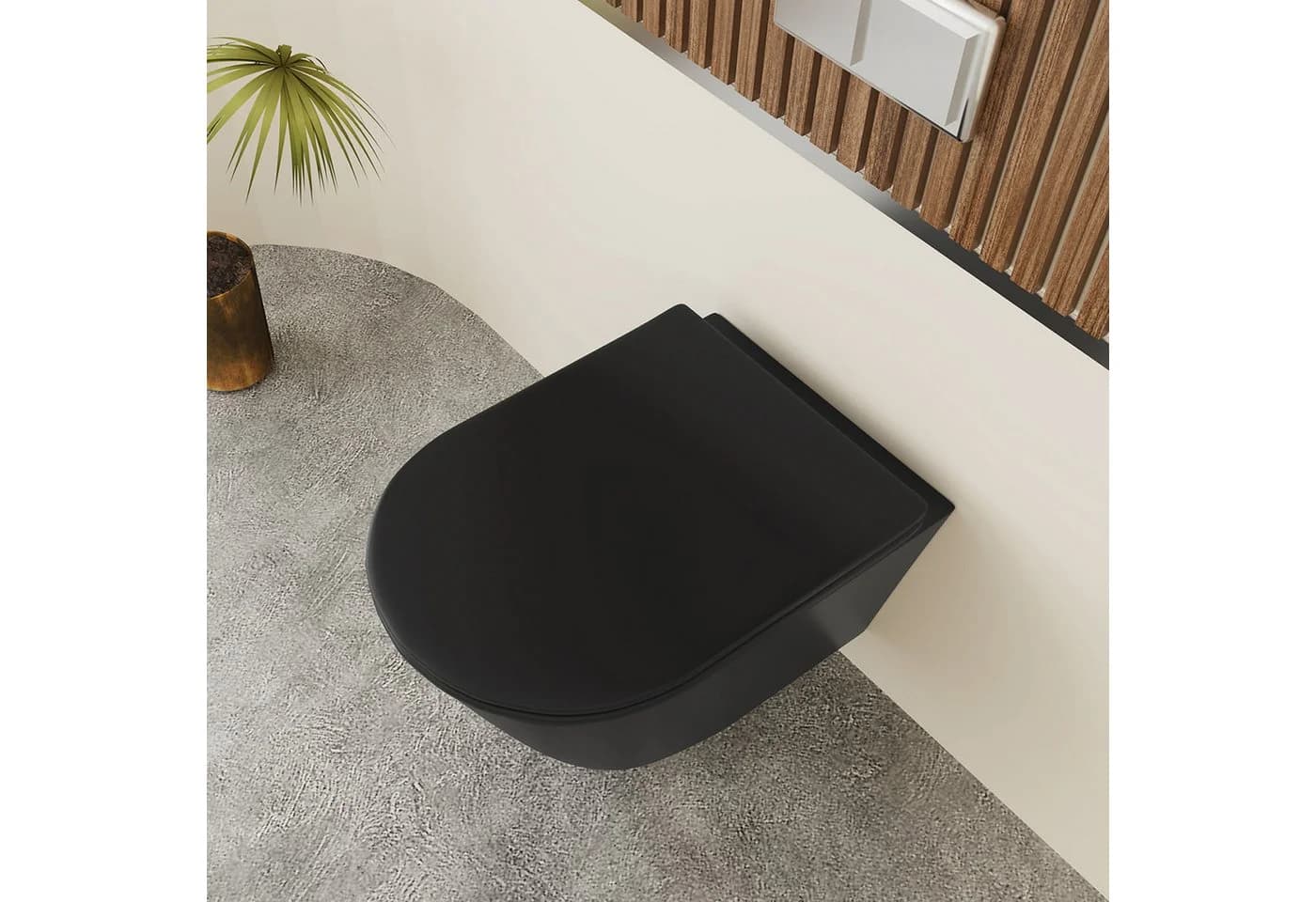 Alpenberger WC-Komplettset Spülrandloses WC Schwarz Nano-Beschichtung - Bild 5