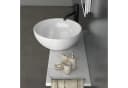 Alpenberger Aufsatzwaschbecken Rund - Keramik Waschbecken Klein Gäste WC Set mit Handtuchhalter Bild 3