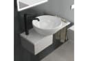 Alpenberger Aufsatzwaschbecken Rund - Keramik Waschbecken Klein Gäste WC Set mit Handtuchhalter Bild 4