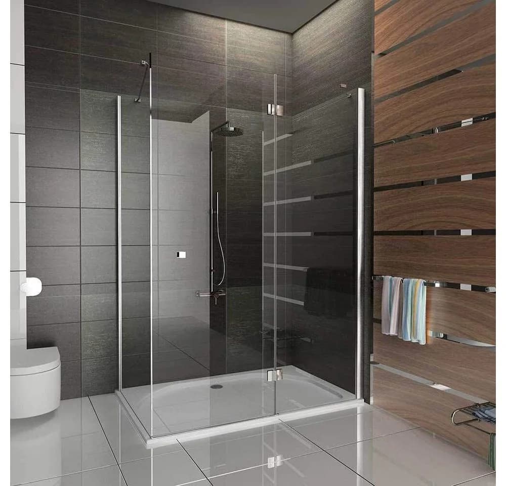 Alpenberger Eckdusche mit Nano Duschkabine 120x80 cm Sicherheitsglas - Bild 2