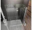 Alpenberger Eckdusche mit Nano Duschkabine 120x80 cm Sicherheitsglas Bild 3