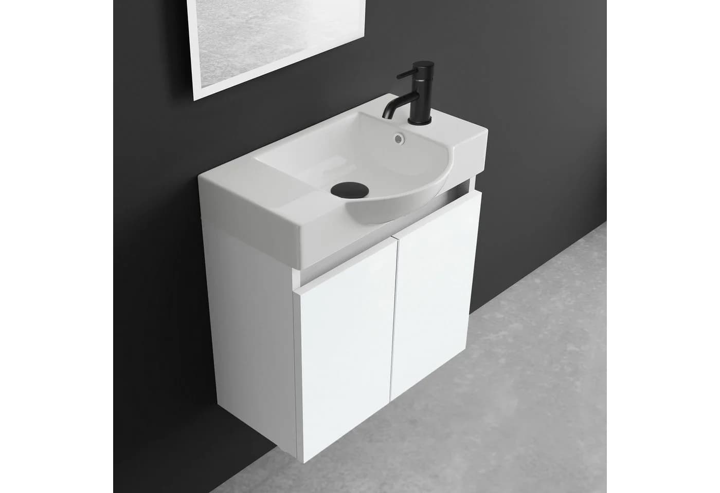 Elegantes Badmöbel-Set in Weiß Glänzend