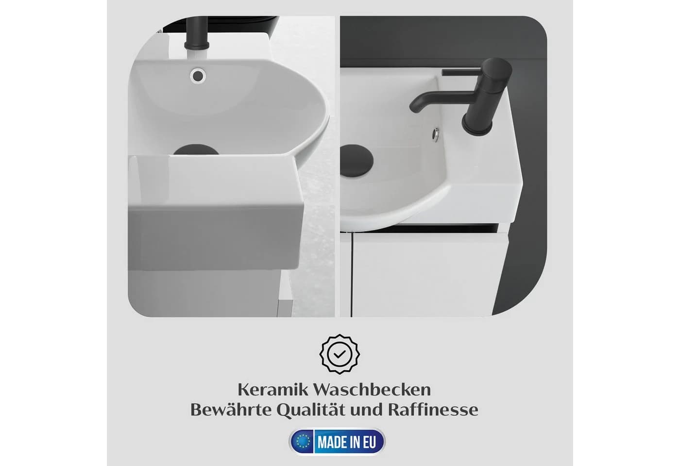 Elegantes Badmöbel-Set in Weiß Glänzend - Bild 5