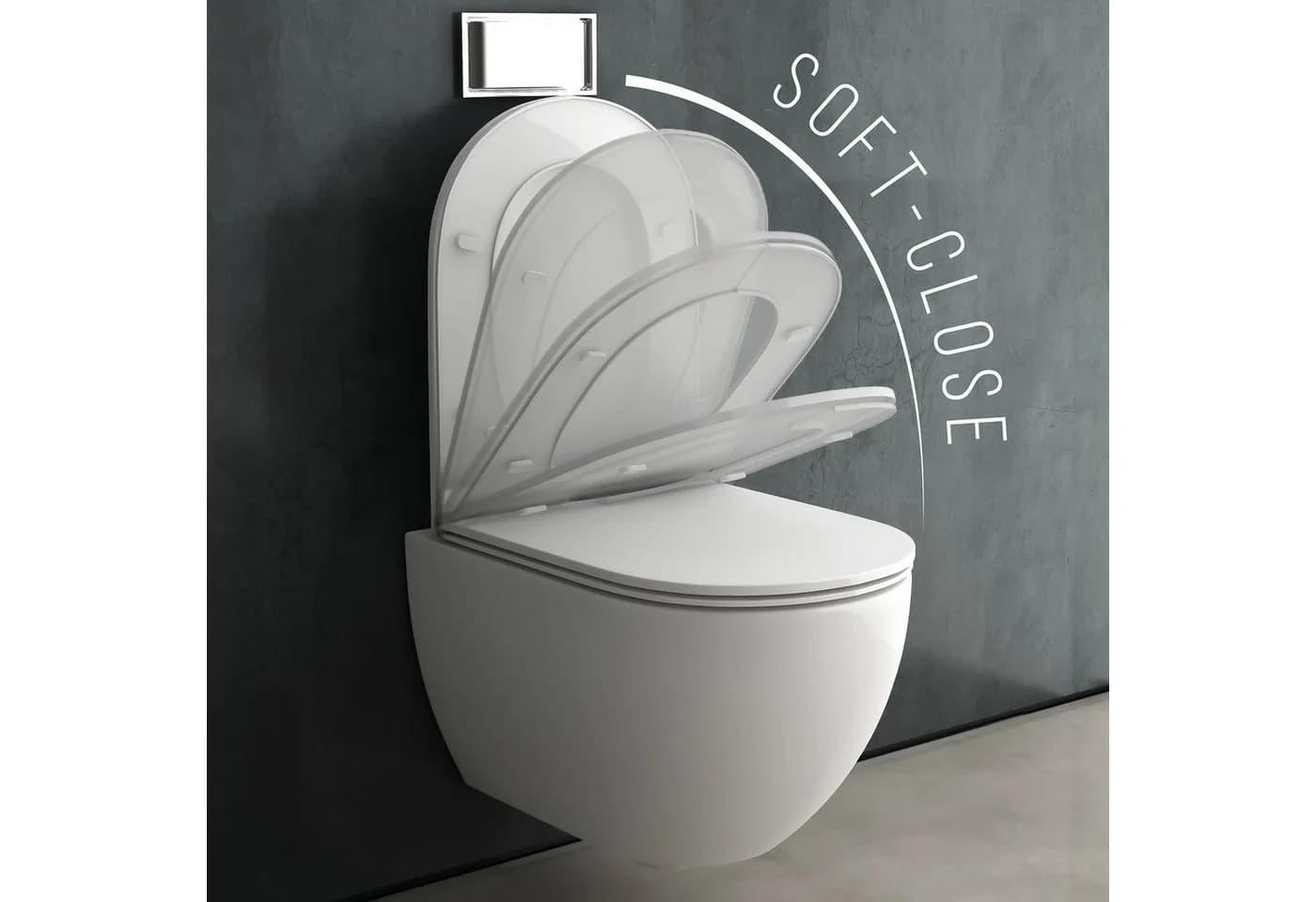 Alpenberger Hänge-WC Komplettset Spülrandlos mit Soft-Close Sitz - Bild 5