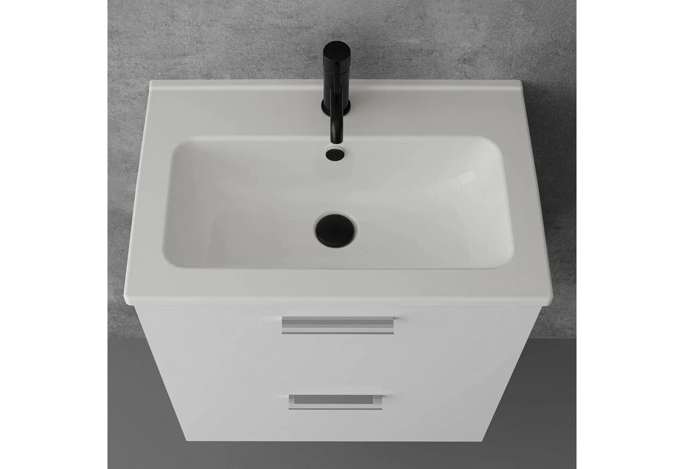 Vitra Badmöbel-Set mit Waschbecken und LED-Badspiegel - Bild 4
