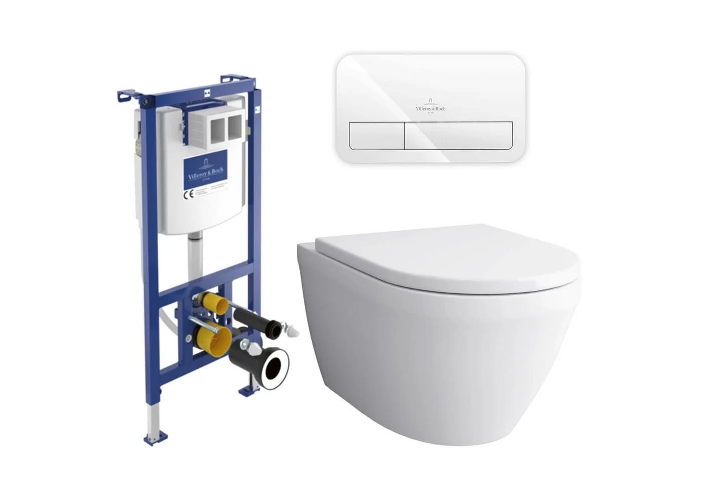 Alpenberger Vorwandelement WC Set Komplett mit Villeroy & Boch Betätigungsplatte - Bild 2