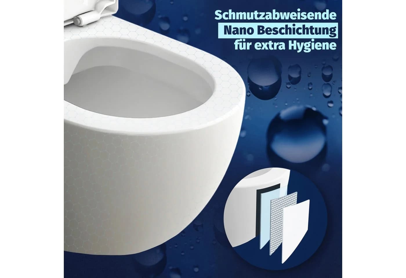 Alpenberger Dusch-WC Hänge WC mit Bidet Funktion Spülrandlos - Bild 5