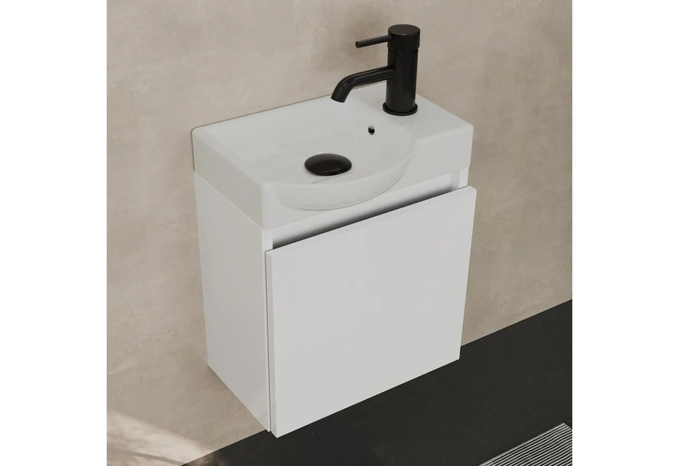 Alpenberger Waschtisch-Set mit Unterschrank hängend 45 cm Weiß - Bild 2
