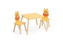 Navaris Kindersitzgruppe Giraffe aus Holz Orange/Weiß Bild 2