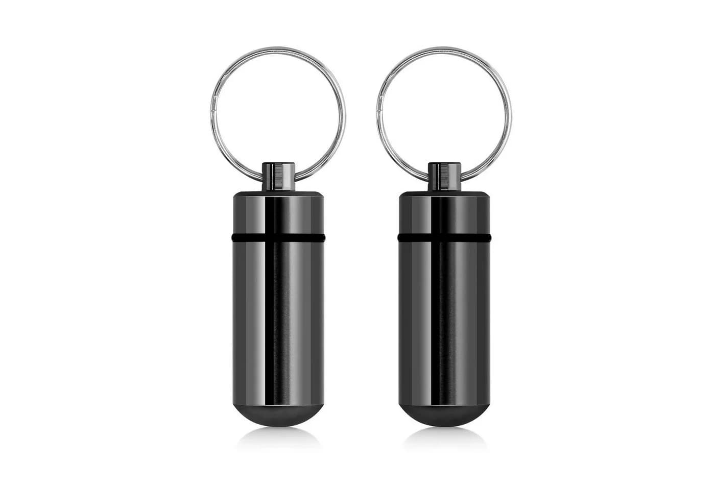 kwmobile Pillendose 2x Metall Aluminium Schraubverschluss - Bild 2