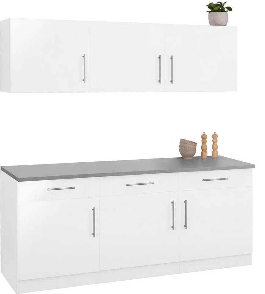 Wiho-Küchen Cali Komplettküche Weiß Grau 180cm - Bild 3