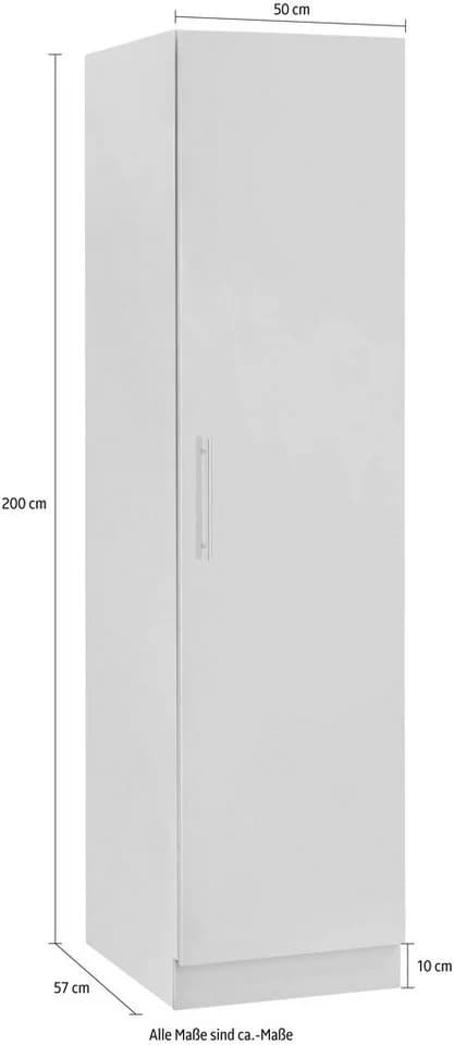WIHO KÜCHEN Cali Seitenschrank Beige 50cm Breite