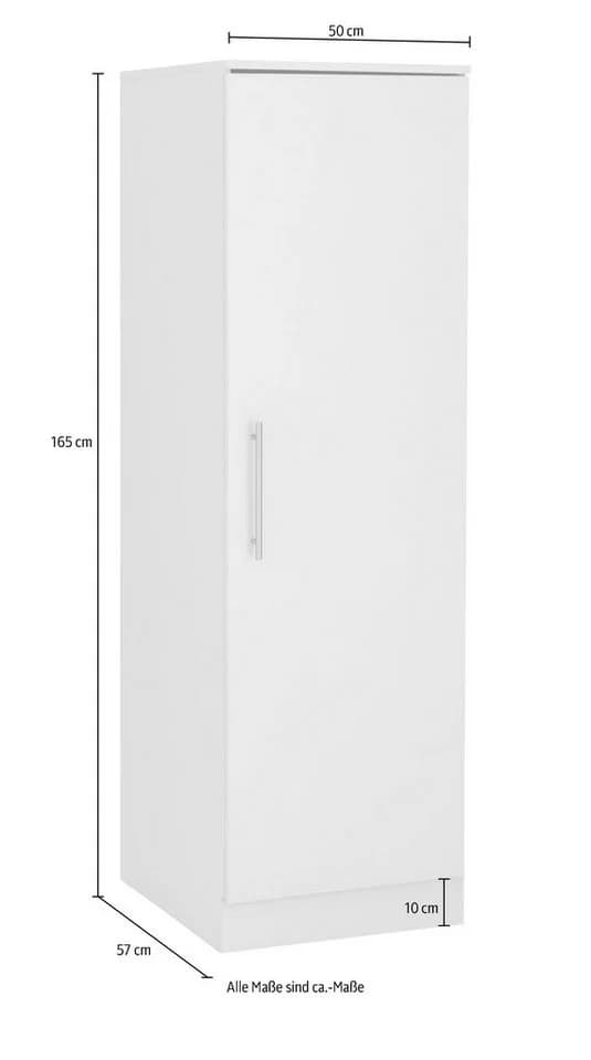 Wiho Küchen Seitenschrank Cali Weiß Glanz 50 cm