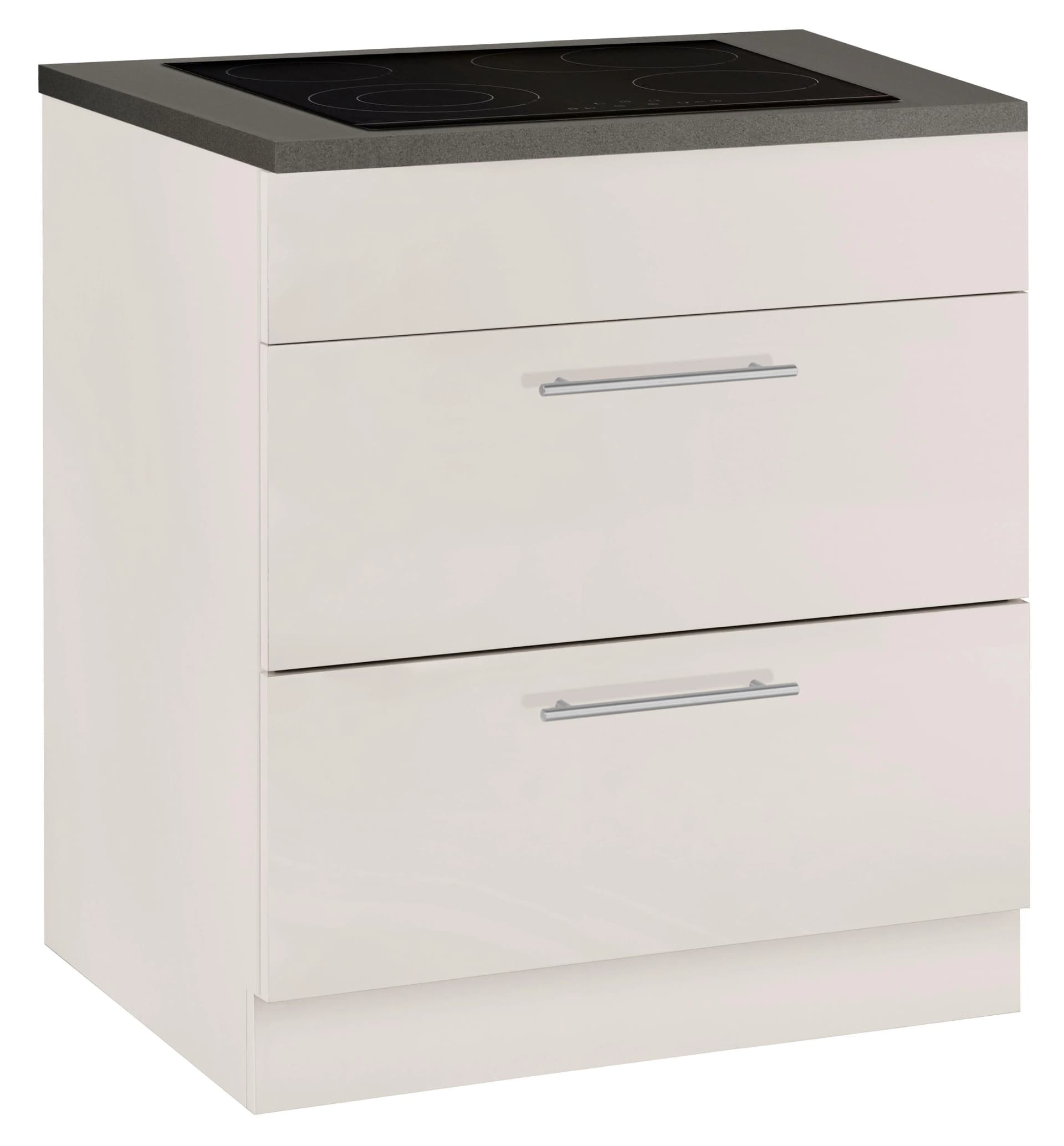 Wiho Küchen Kochfeldumbauschrank Cali Beige Grau 90cm