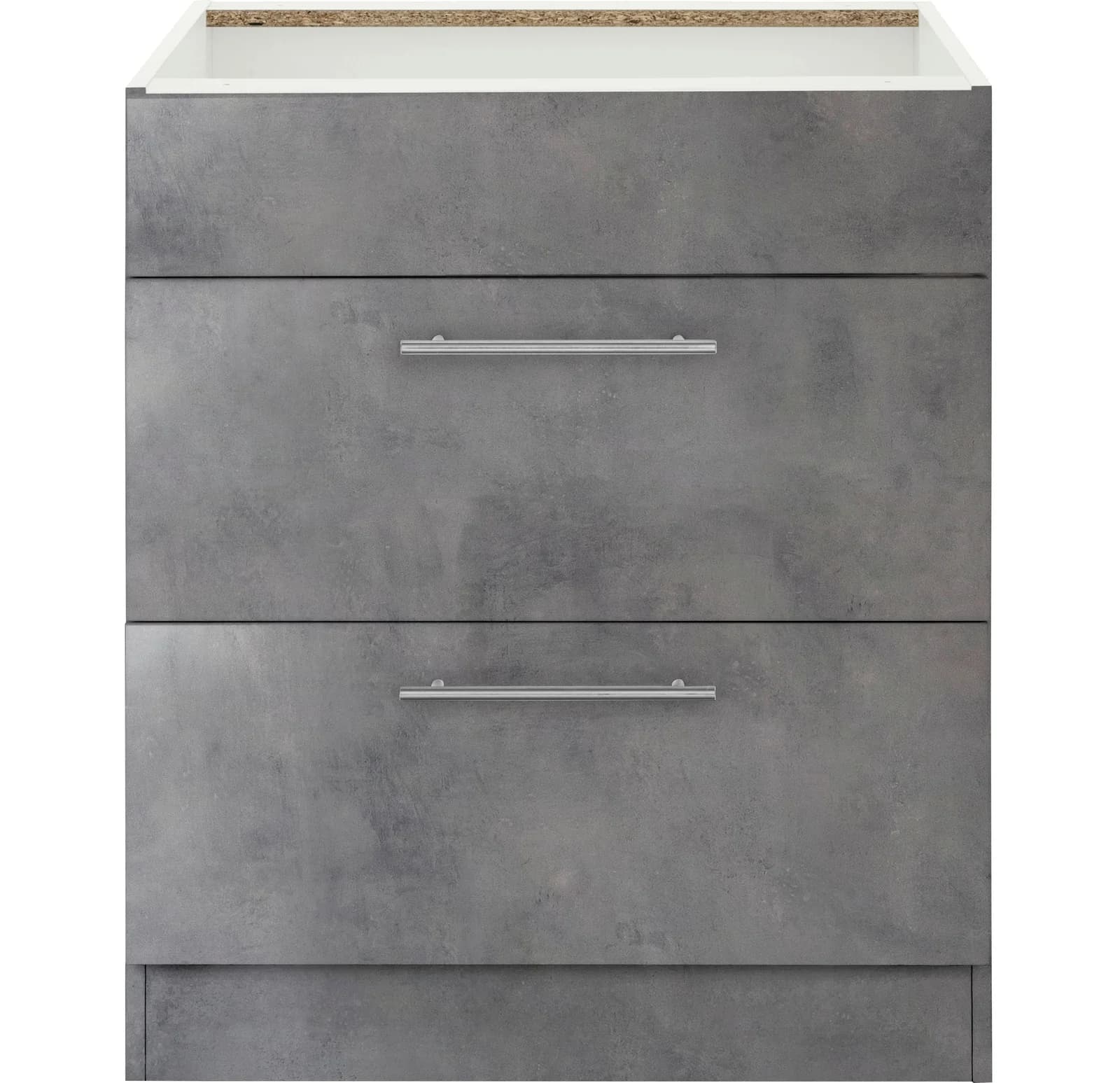 WIHO KÜCHEN Cali Kochfeldumbauschrank Grau Betonoptik 60cm