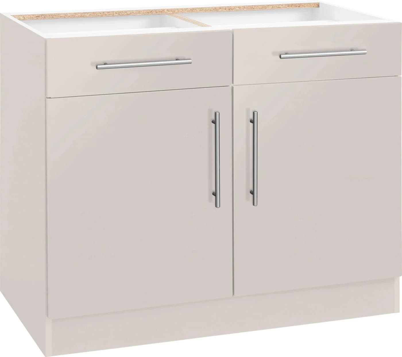 Wiho Küchen Unterschrank Cali 100 cm Beige Matt - Bild 3