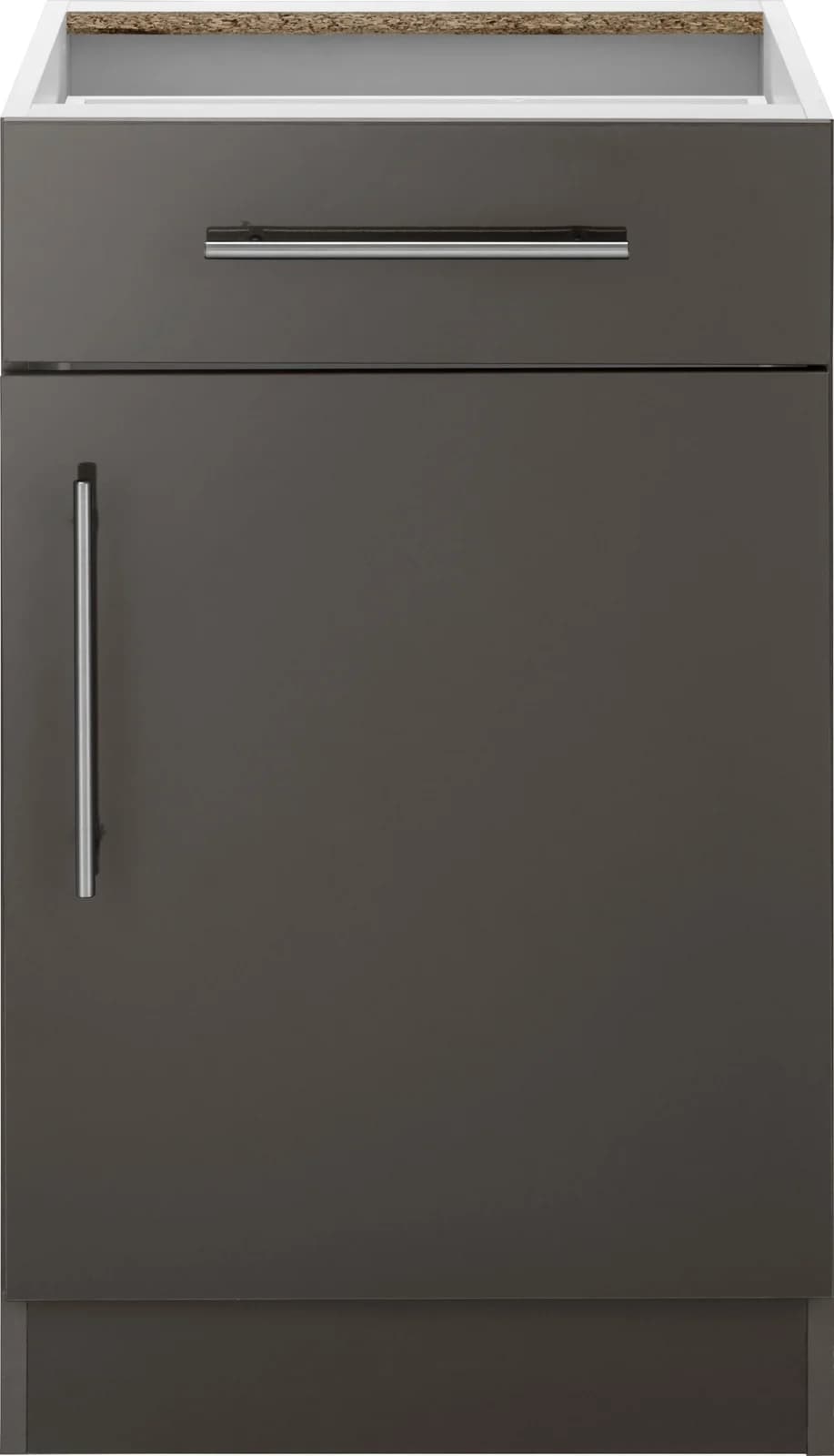 WIHO KÜCHEN Cali Unterschrank Anthrazit Glanz 50cm