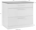 Wiho Küchen Unterschrank Cali Beige Grau 90cm mit Auszügen Bild 4