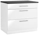 WIHO KÜCHEN Cali Unterschrank Weiß Glanz 90cm mit Granitplatte Bild 3