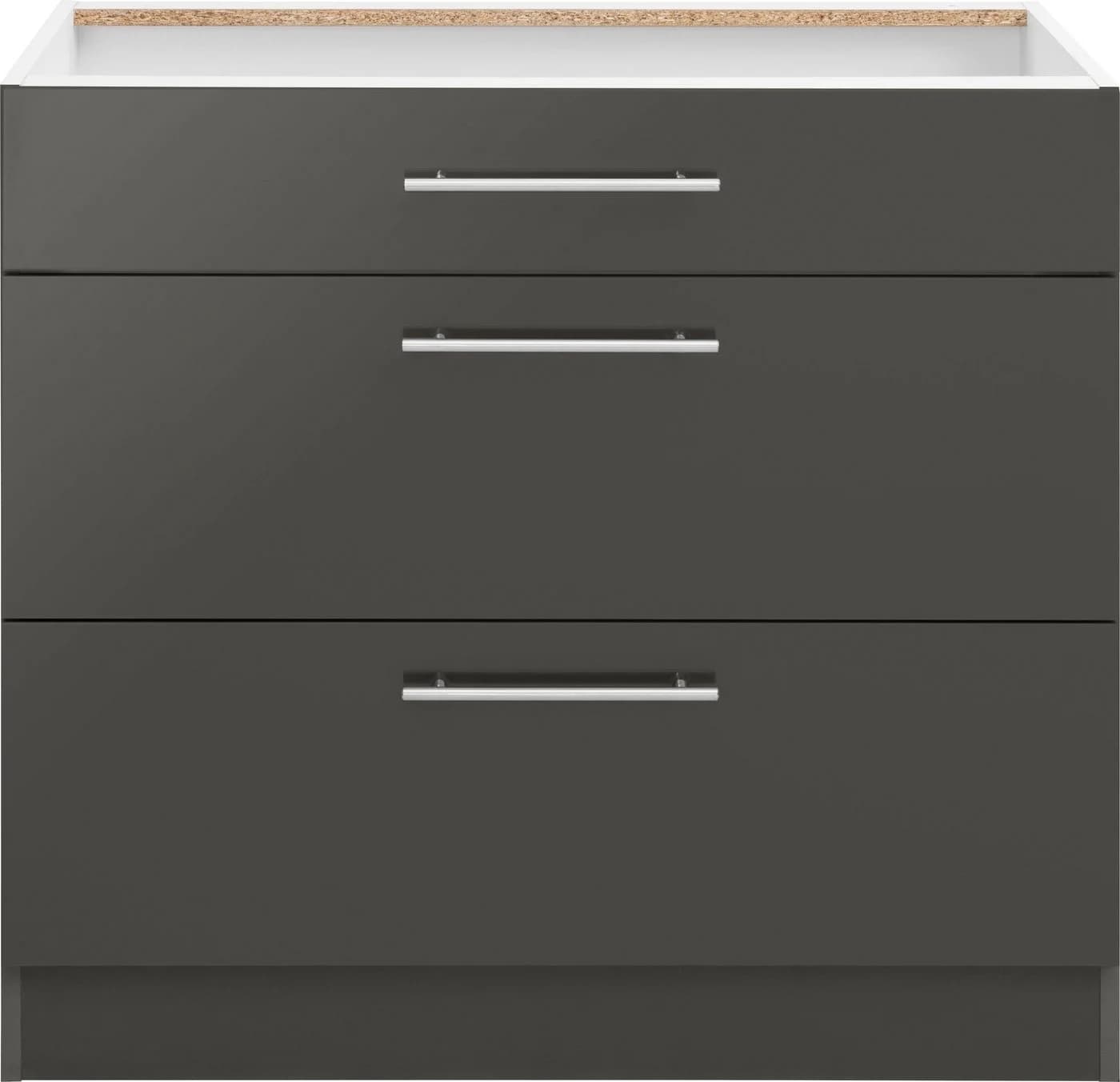WIHO KÜCHEN Cali Unterschrank Anthrazit Glanz/Matt 90cm - Bild 2