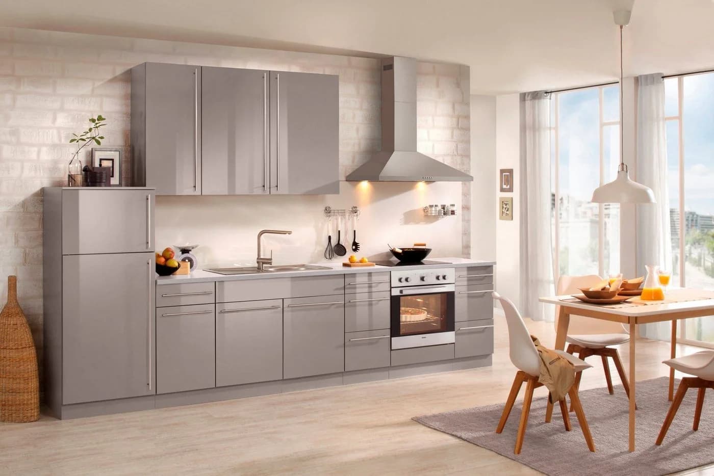 WIHO Hängeschrank Chicago Trüffel Glanz 40x90cm